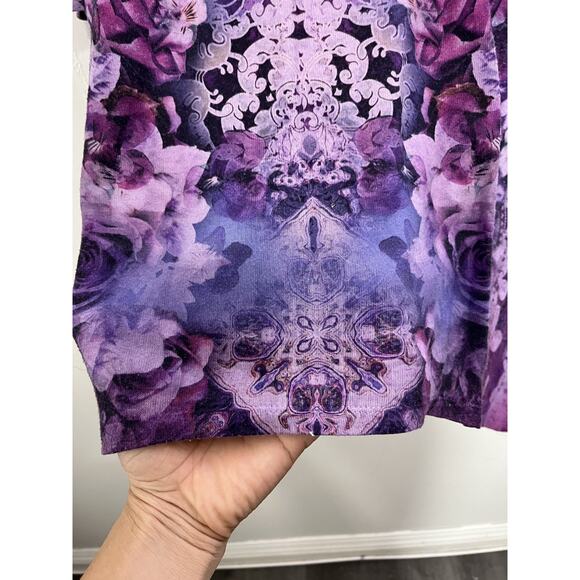 Y2K 90s Fairy Psychedelic Witchy Floral Mandala Boho Top 0X Flowy Artsy Hippie - Picture 6 of 14